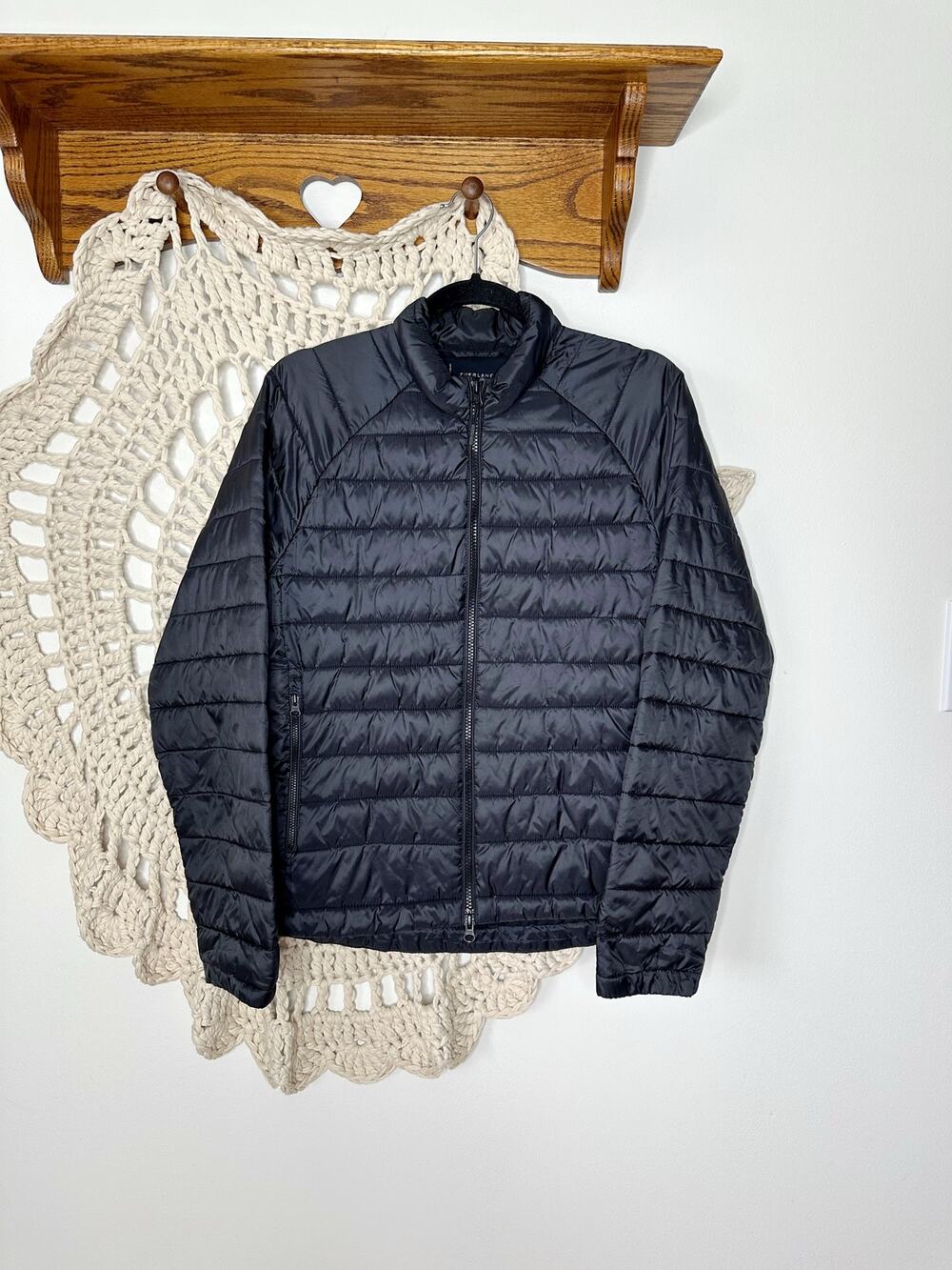 Everlane Renew Black Puffer Jacket Size Large